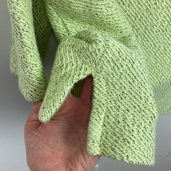 Soft Surroundings Set Sail Lime Green Collared Sweater Size XS Petite Pullover - Picture 7 of 8
